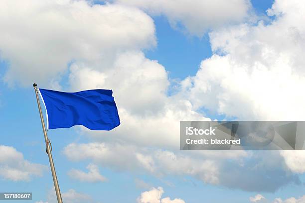 Foto de Bandeira Azul e mais fotos de stock de Bandeira - Bandeira, Azul, Espaço Vazio