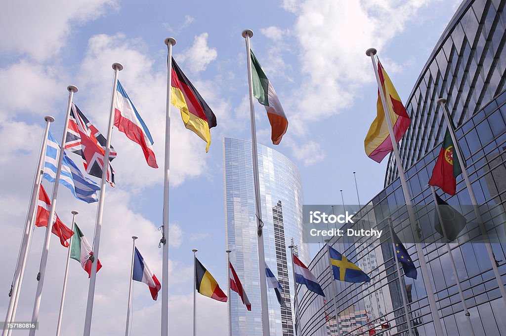 European Union Flags Circle of flags of the member states of the European Union. European Union Stock Photo