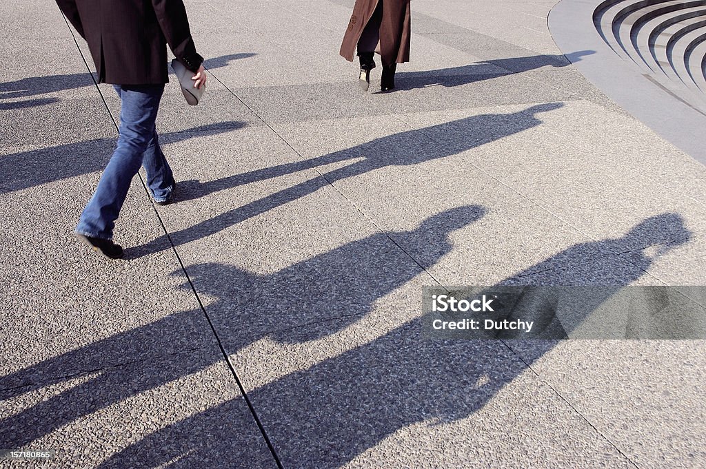 Shadowplay Shadows of people passing by. Activity Stock Photo