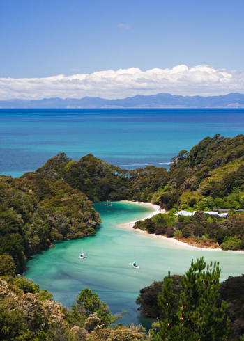 Abel Tasman National Park, South Island, New Zealand. View from the