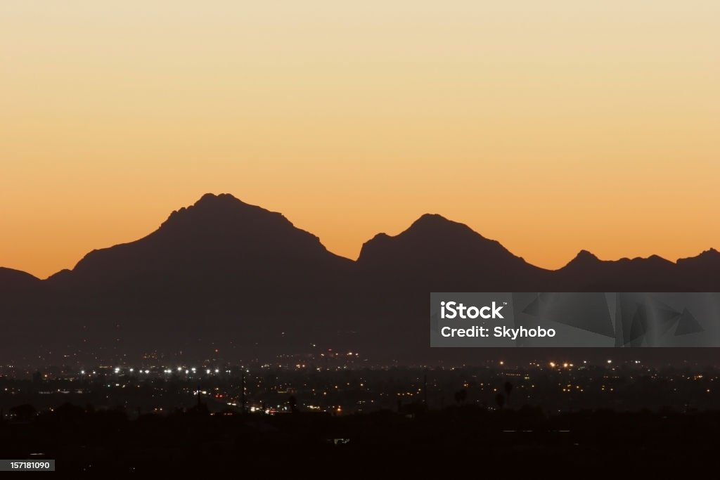 Coucher de soleil à Tucson - Photo de Arizona libre de droits