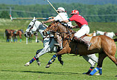 Polo player in full speed