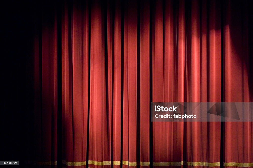 Красные curtain - Стоковые фото Сцена - активное пространство роялти-фри