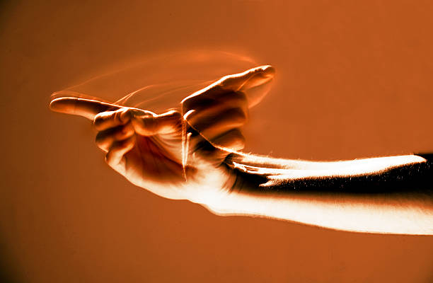Finger gesturing one way and then the opposite direction