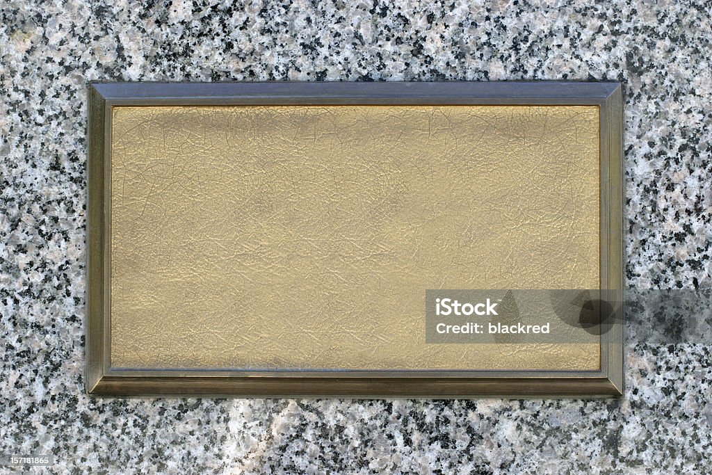 ブロンズの看板 - 記念の盾のロイヤリティフリーストックフォト