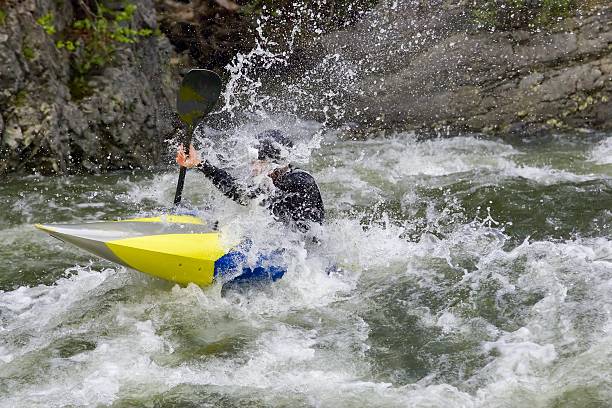 istock Kayaking.  Siberian River. Kazur. Kuznetsky Alatau. 157181912