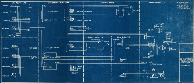 a vintage wiring blueprint