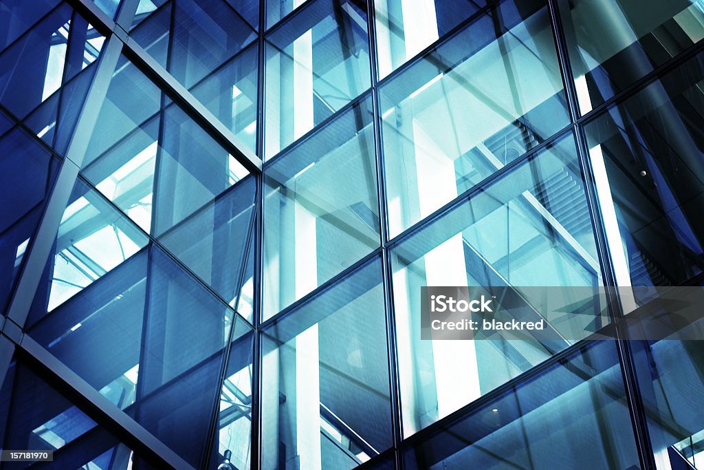 Architectural Abstracts Abstract shapes from a modern building, with structural lines reflection. Building Exterior Stock Photo