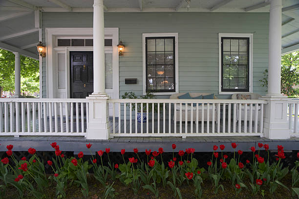 istock Tulips by the Porch 157182078