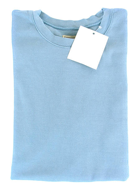 istock New Folded T-Shirt with Blank Tag 157182108