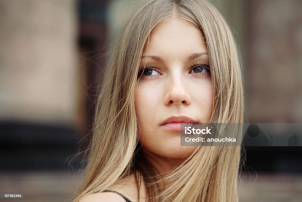 Linda Menina Loira grande - Royalty-free Cabelo Louro Foto de stock