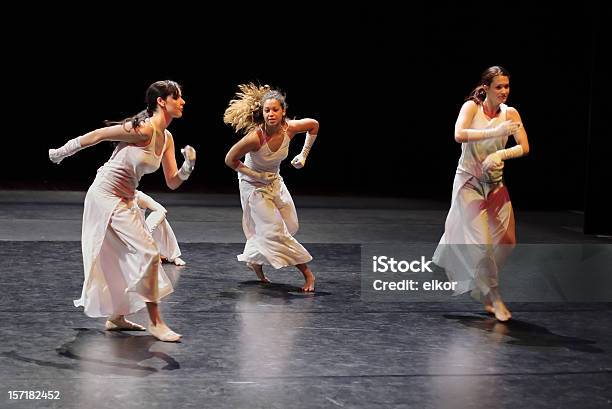 Group Of Contemporary Dancers Performing On Stage Stock Photo - Download Image Now - Art, Theatrical Performance, Cultures