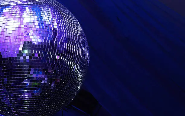 Photo of blue disco glitterball sphere