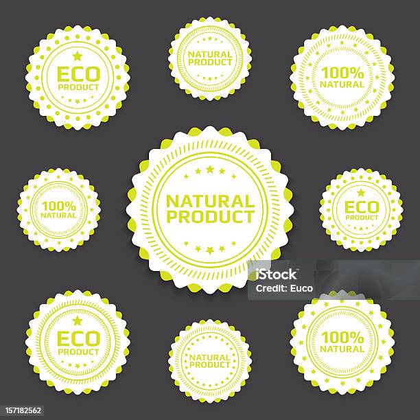 Ecological Badges Stock Illustration - Download Image Now - Badge, Collection, Environment