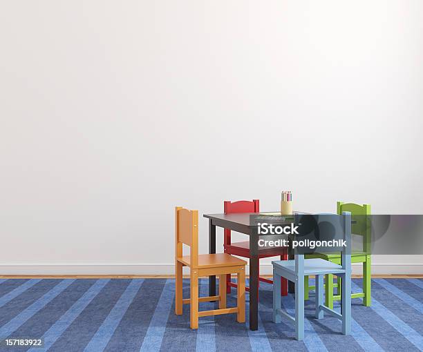 Interior Of Playroom Stock Photo - Download Image Now - Apartment, Blue, Carpet - Decor