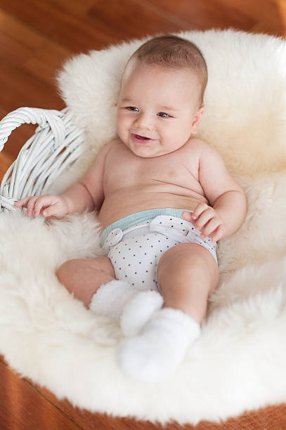istock Baby boy in Basket 157184255