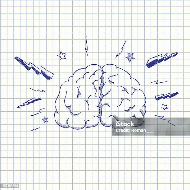 Brain Stock Illustration - Download Image Now - Drawing - Activity, Drawing - Art Product, Doodle