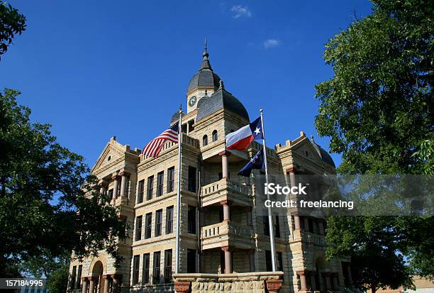 Old Denton County Courthouse On The Downtown Square Stock Photo - Download Image Now