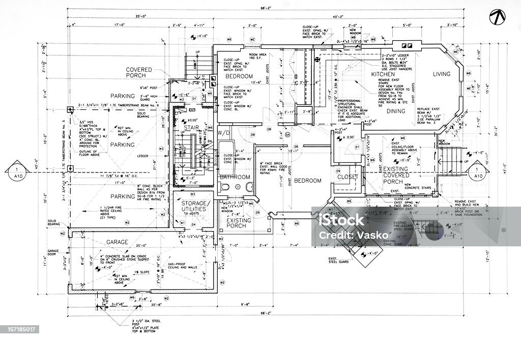 建築-27 - 設計図のロイヤリティフリーストックフォト