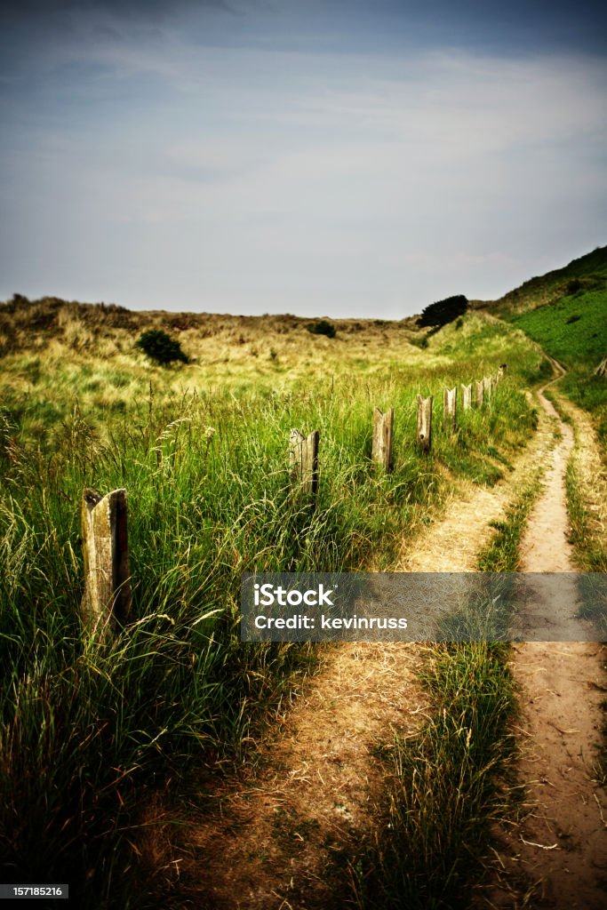 Verde Beach Road, na Inglaterra - Foto de stock de Azul royalty-free