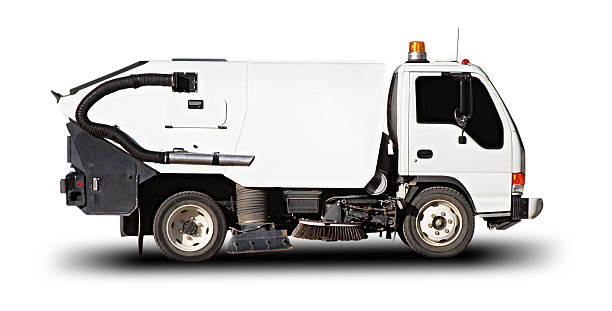 Street Sweeper (with clipping path)  street sweeper stock pictures, royalty-free photos & images