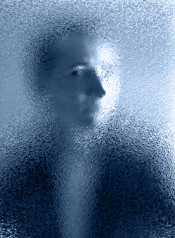 Peering through frosted glass. High-res scan of medium format film.