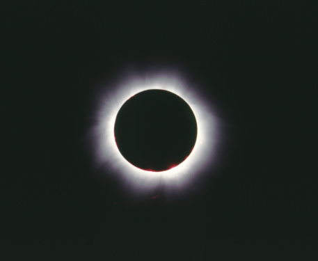 The total eclipse of the sun on 11th August 1999, viewed from Hungary.