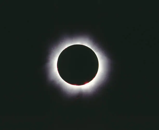 The total eclipse of the sun on 11th August 1999, viewed from Hungary.