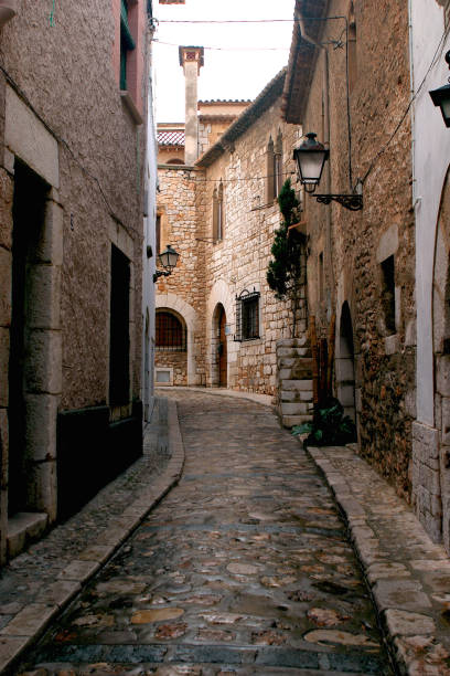 istock Old Stone Street Village in Spain 157185694