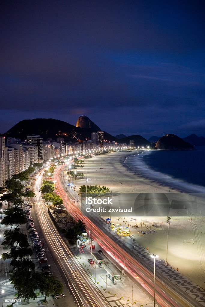 Copacabana à noite - Royalty-free Noite Foto de stock