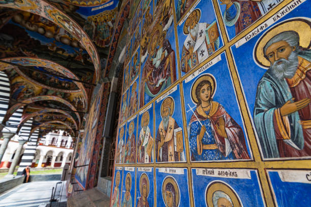 istock Frescoes of Rila Monastery in Bulgaria 1571859446