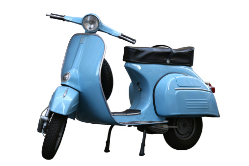 Italian Vintage Scooter In Rome Italy Stock Photo - Download Image Now - Moped, Motor Scooter, - iStock