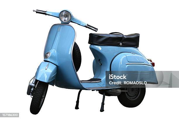 Italian Vintage Scooter In Rome Italy Stock Photo - Download Image Now - Motor Scooter, Moped, Motorcycle