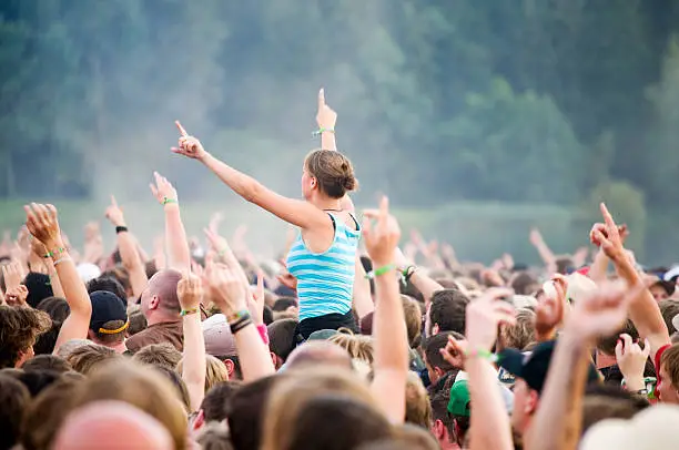 hands up in a rock concert