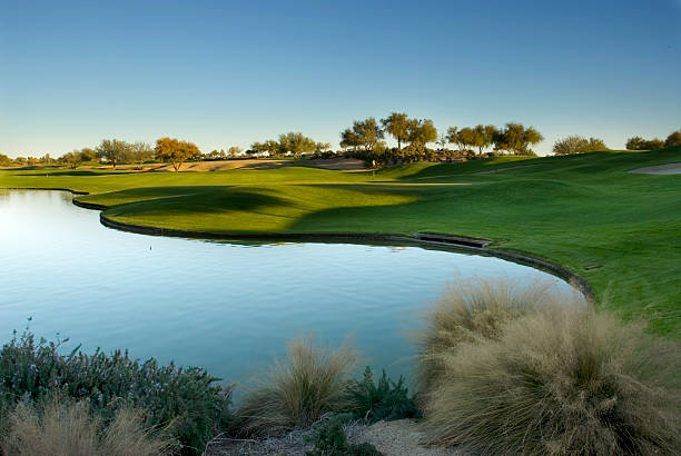 аризона поле для гольфа - golf course usa scenics sports flag стоковые фото и изображения