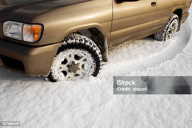 Suv In The Snow Stock Photo - Download Image Now - Winter, 4x4, Cold Temperature