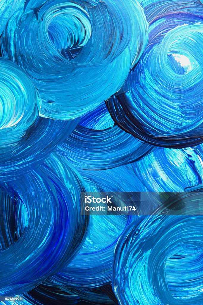 abstract blue pintura, - Foto de stock de Fondos abstractos libre de derechos