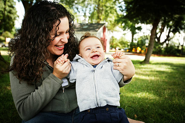istock Young Mother Playing with her Little Boy 157186583
