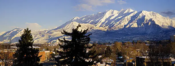 Photo of From Provo, Utah Looking North to Mount Timpanogos.