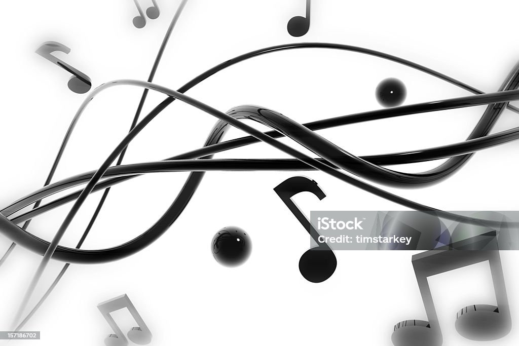 3D rendered musical note background  Musical Note Stock Photo