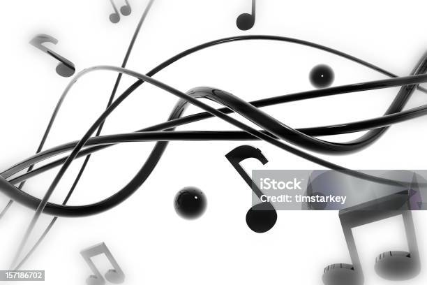 3d Rendered Musical Note Background Stock Photo - Download Image Now - Musical Note, Music, Abstract