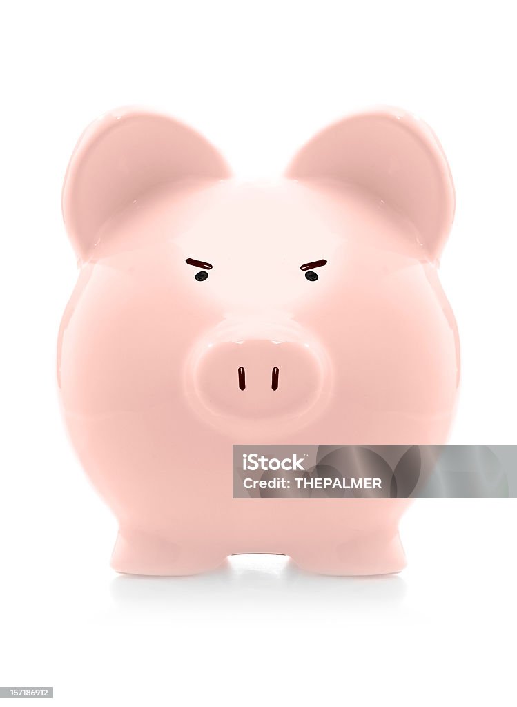 piggybank zangado - Foto de stock de Cofre de porquinho royalty-free