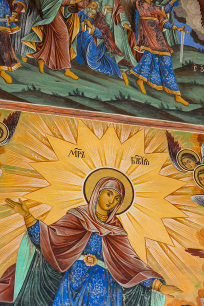 istock Frescoes of Rila Monastery in Bulgaria 1571869320