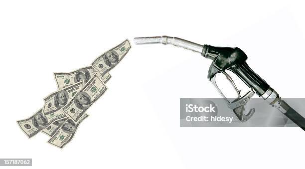 Fuel Costs Stock Photo - Download Image Now - Currency, Fuel Pump, American One Hundred Dollar Bill