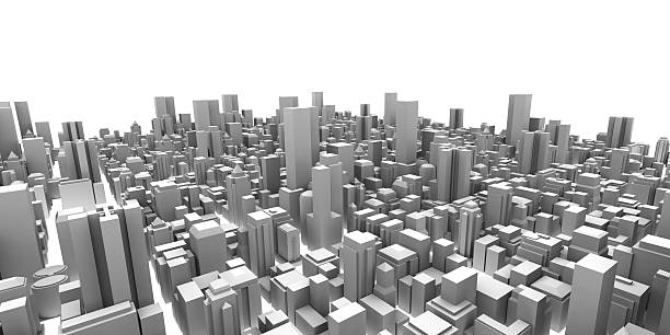 istock Big City with modern buildings 157187112
