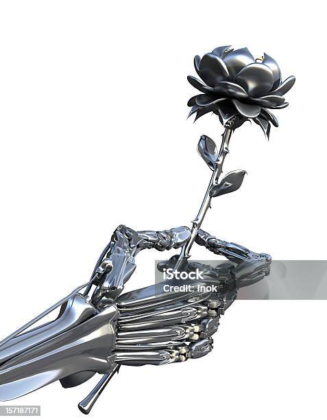 Der Cyborg Bietet Eine Blume Stockfoto und mehr Bilder von Blume - Blume, Dreidimensional, Industrieroboter-Arm