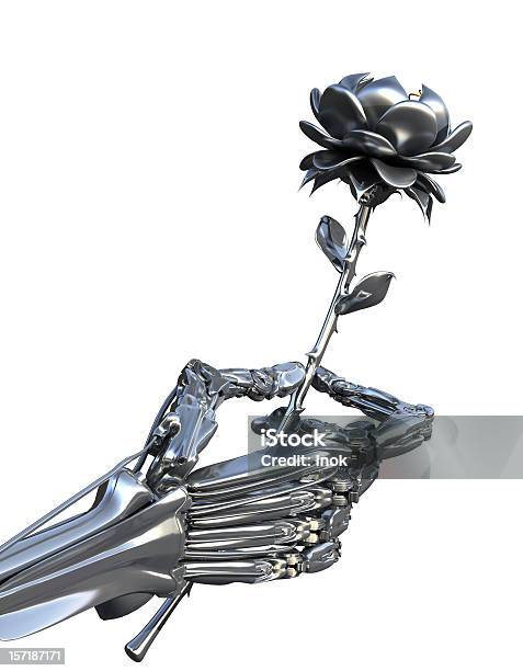 O Ciborgue Dá Uma Flor - Fotografias de stock e mais imagens de Flor - Flor, Amor, Braço Robotizado