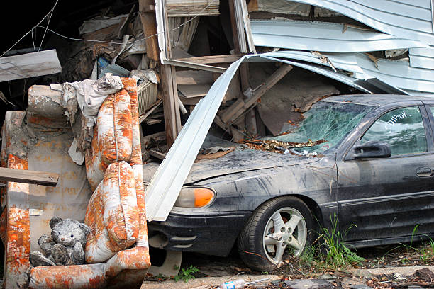 ハリケーン・カトリーナの被害低い 9 区 - katrina hurricane katrina damaged hurricane ストックフォトと画像