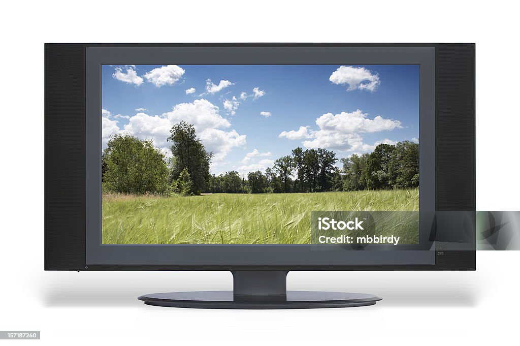 Szerokie telewizor LCD HD (z ekranu i Ścieżka odcinania), puste - Zbiór zdjęć royalty-free (Bez ludzi)
