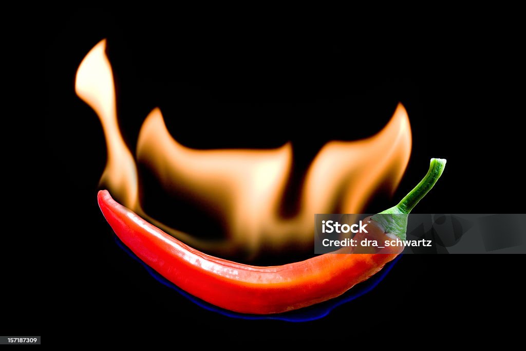 Ígneo hot Chilli Con Carne - Royalty-free Chama Foto de stock